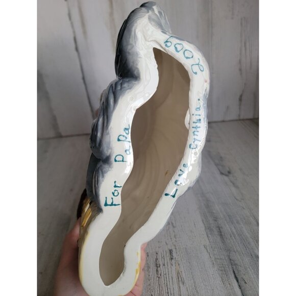 Ceramic bisque vintage light up Santa Claus Lantern Xmas decor - Picture 10 of 10